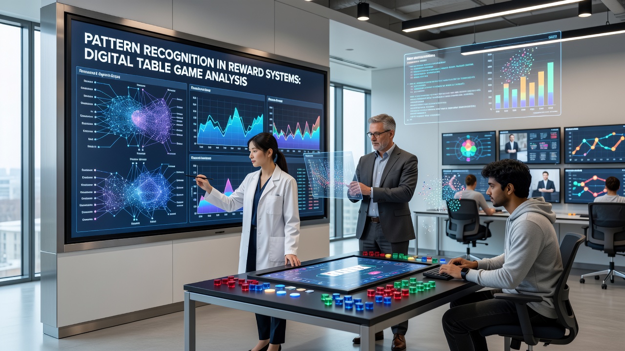 Analytics dashboard showing pattern recognition models applied to table game reward systems