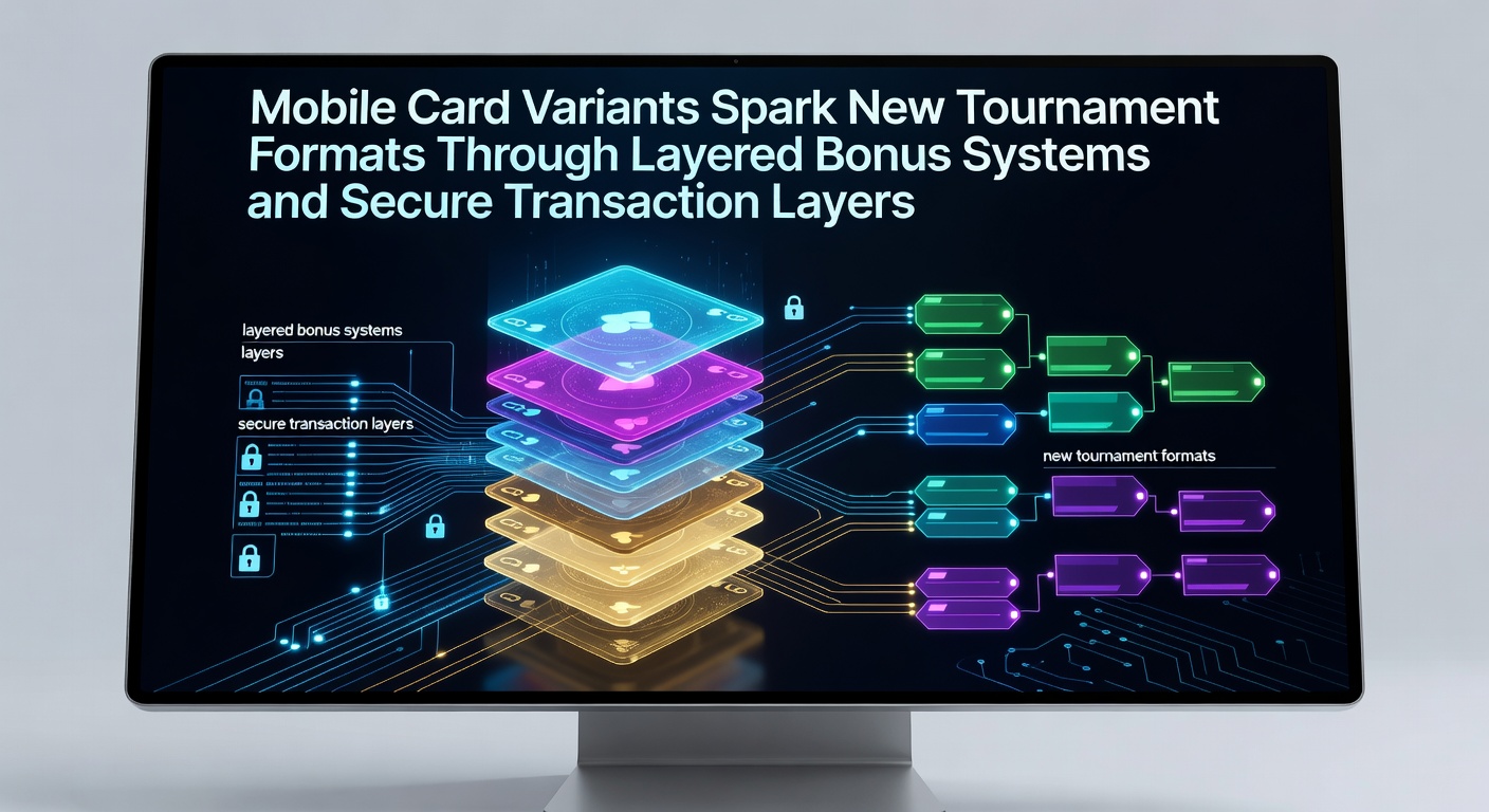Mobile card game interface showing layered bonus indicators and secure transaction icons on a smartphone screen during a tournament match