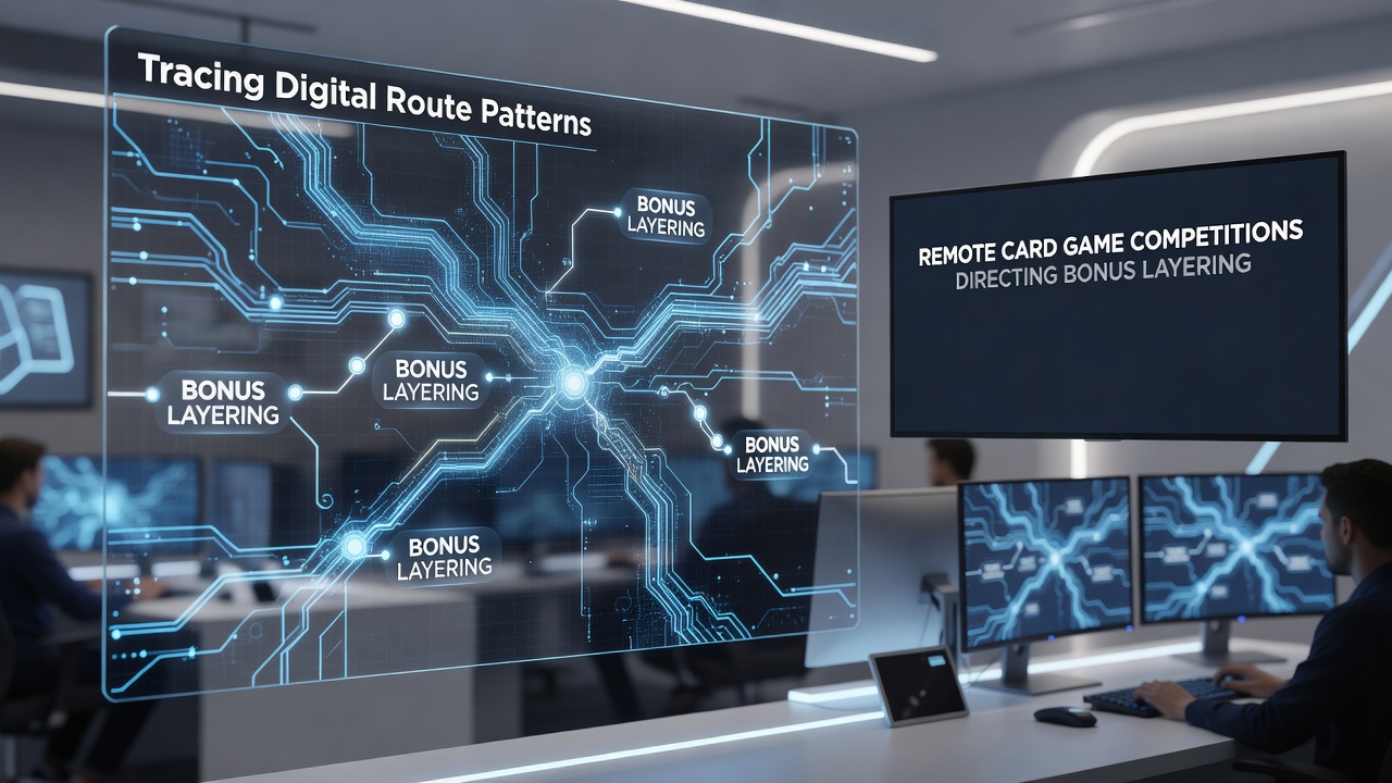 Server route visualization showing layered bonus distribution across remote card competitions